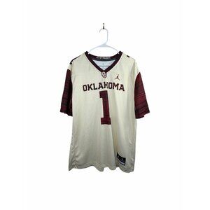 Oklahoma Sooners Jordan Football Jersey #1 Cream Size Large Alternate
